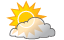 Sun and areas of high clouds in the morning followed by considerable cloudiness in the afternoon with a thunderstorm in parts of the area; humid
