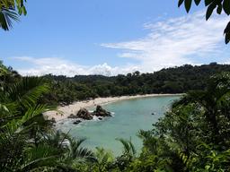 A view of Manuel Antonio Beach taken from Cathedral Point on June 30, 2013.