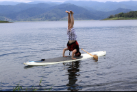 sup lake arenal headstand 
 - Costa Rica