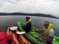 whale tail kayak tour on the ocean 
 - Costa Rica